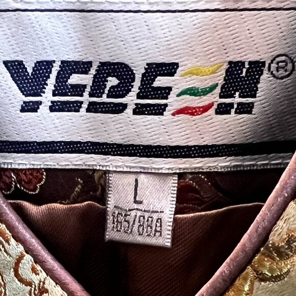 Beautiful (YERE H) Asian Style Dragon Floral Gold and Orange Corset Vest - Picture 15 of 16